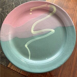 COPY - Vintage North Carolina Hilton art pottery plate 10 in marked B.R. Date 9…